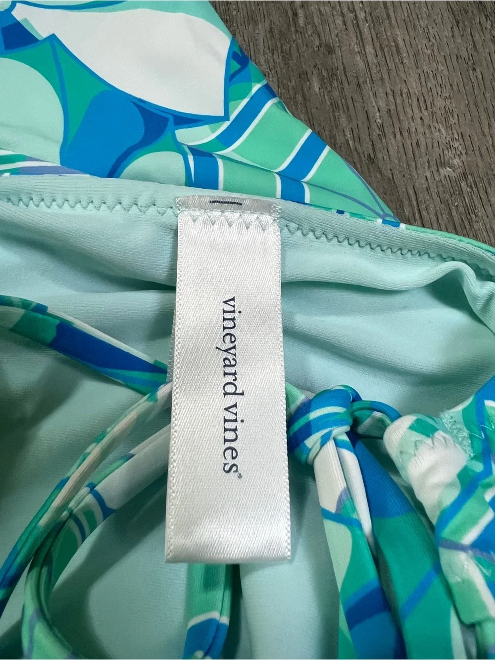 Vineyard Vines Sconset Tankini Top Beach Umbrella Blue Green Crossover Size XL